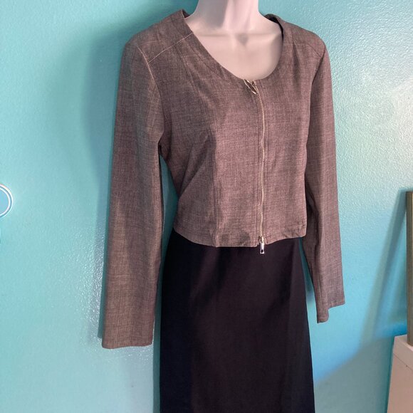 NEW! MC Planet Womens Size S Gray Cropped Jacket Full Zip Front 36" Bust NWT - Picture 5 of 15